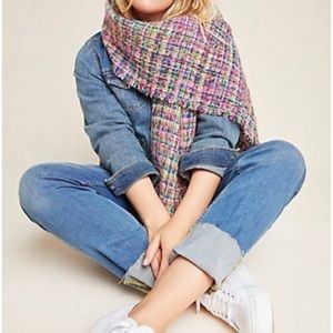 Anthropologie Nolan Tweed Large Wrap/Scarf